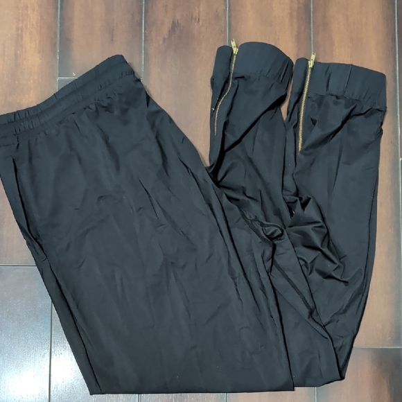 ZYIA Black Joggers with Gold Zipper - Picture 4 of 4